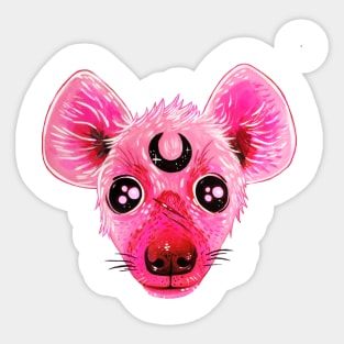 Pink Hyena Sticker